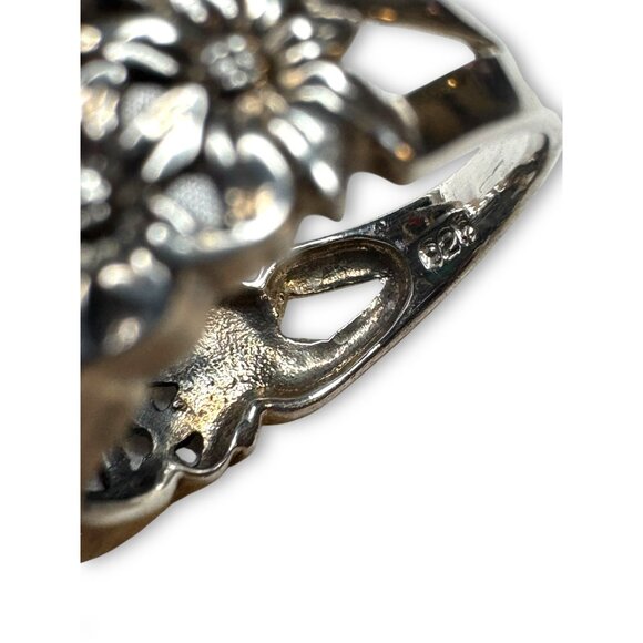 Sterling Silver Multi-Stone Ring Turquoise Lapis Purple Spiny Oyster - Picture 5 of 14